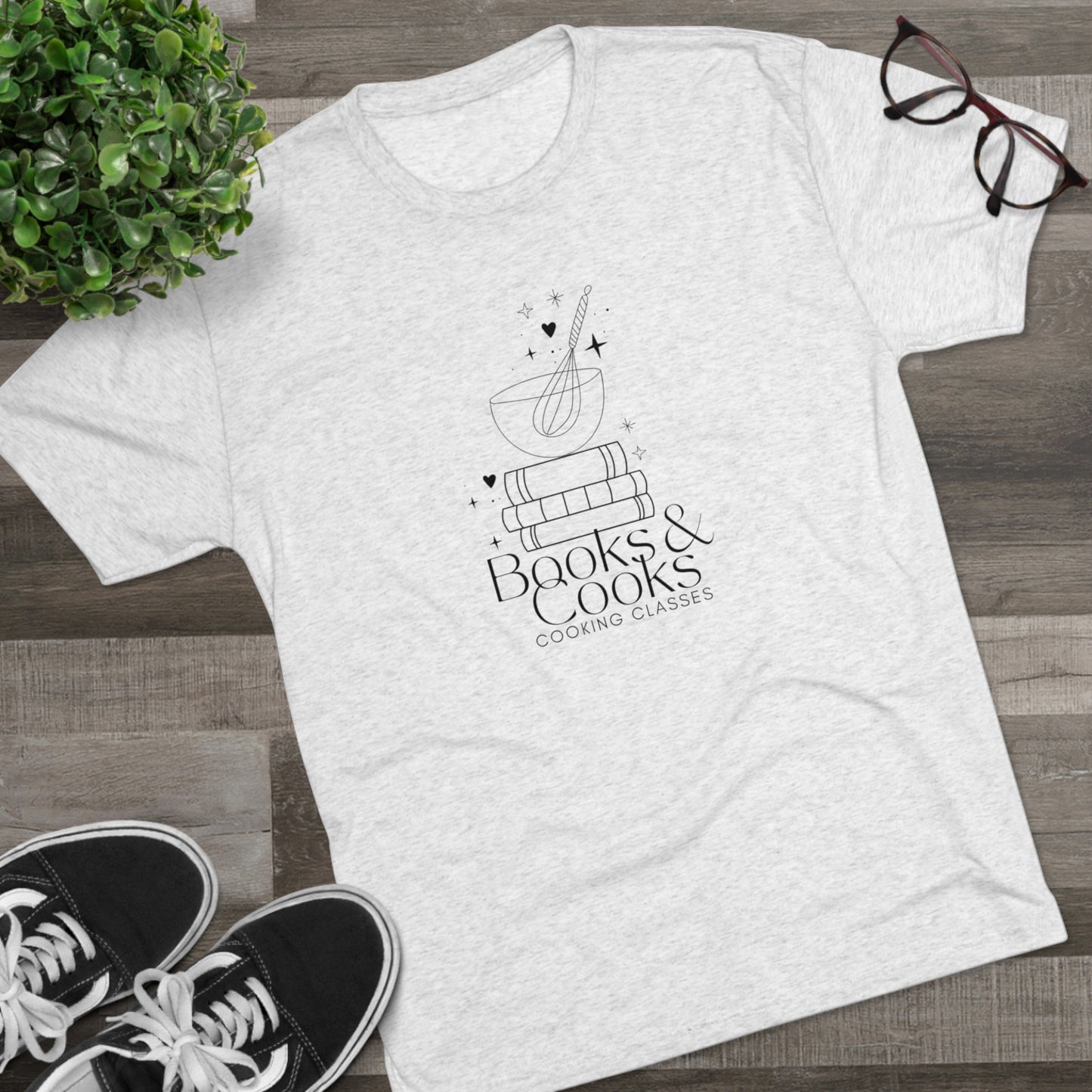 Books & Cooks Unisex Tri-Blend Crew Tee