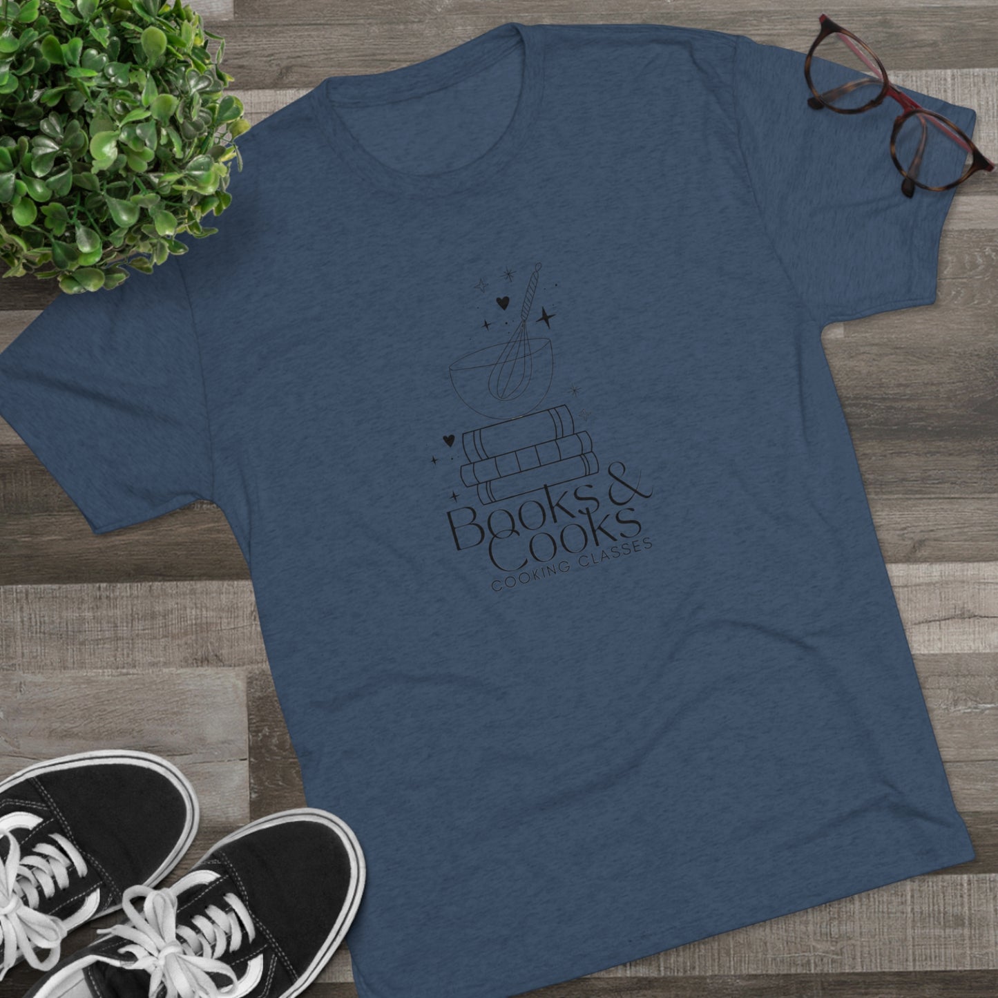 Books & Cooks Unisex Tri-Blend Crew Tee