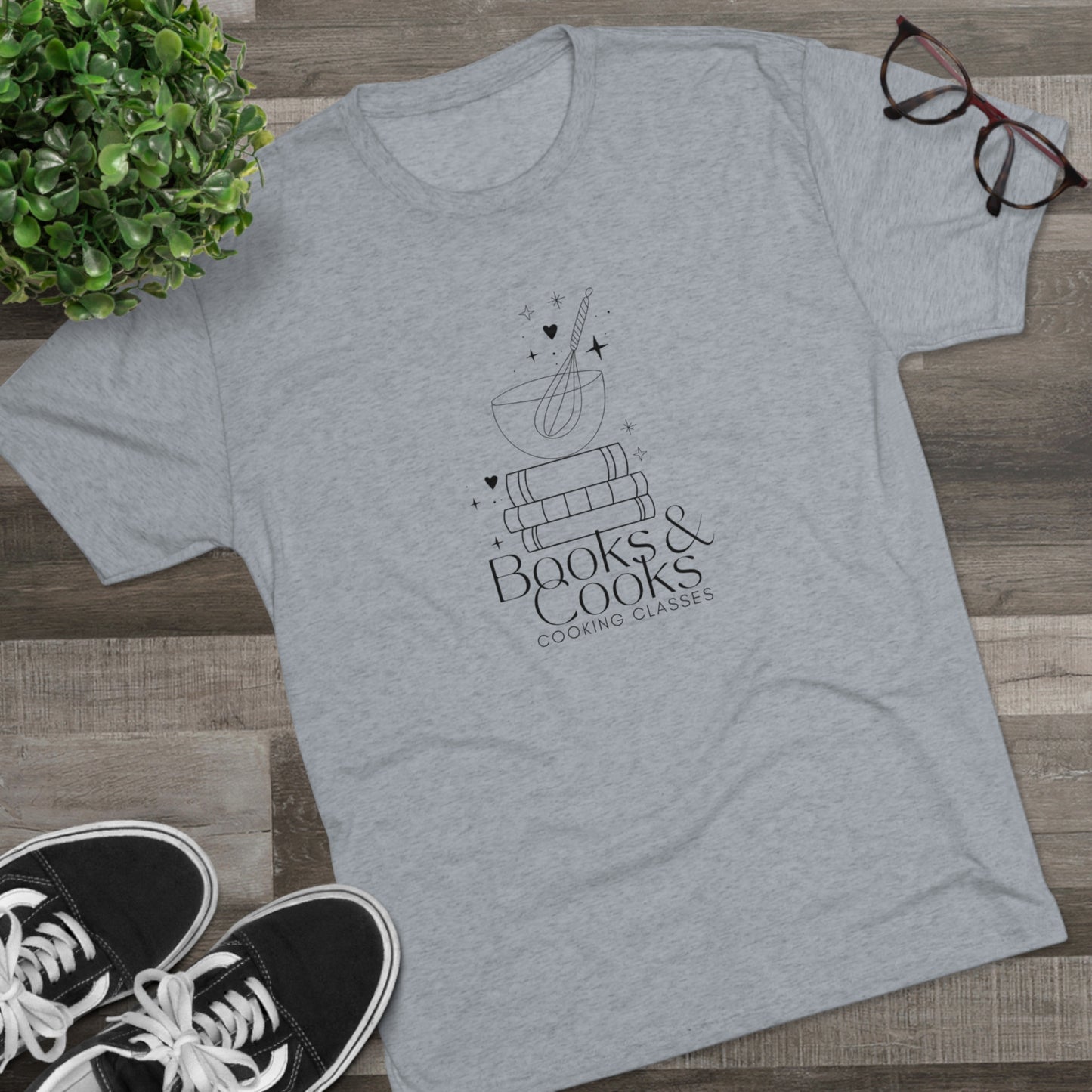 Books & Cooks Unisex Tri-Blend Crew Tee